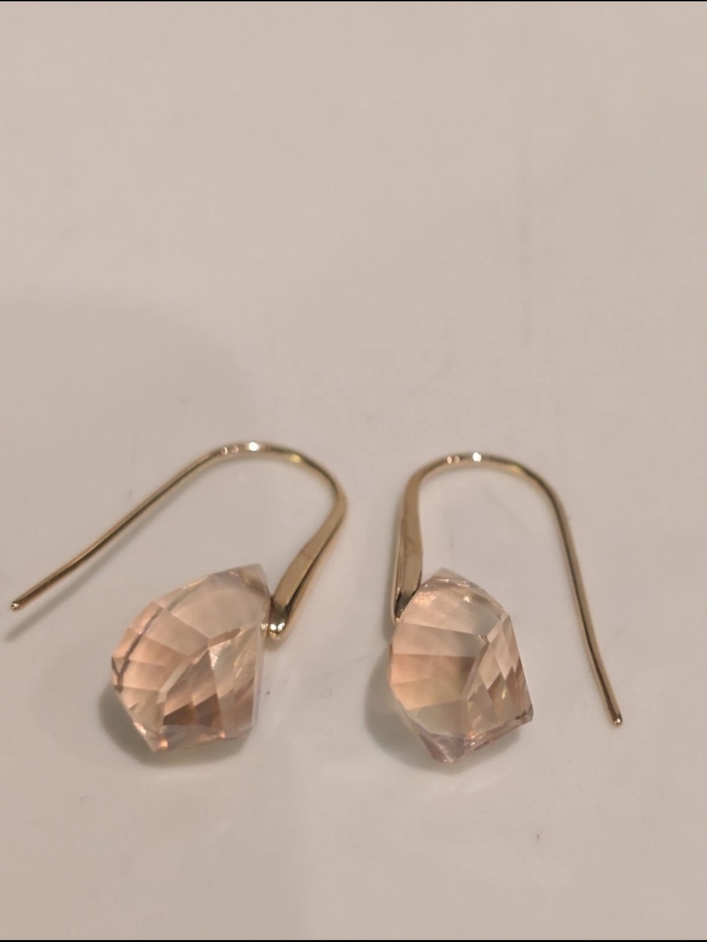 Authentic Swarovski Energic Drop Earrings Brown Crystals Rose Gold Plated - Picture 3 of 4